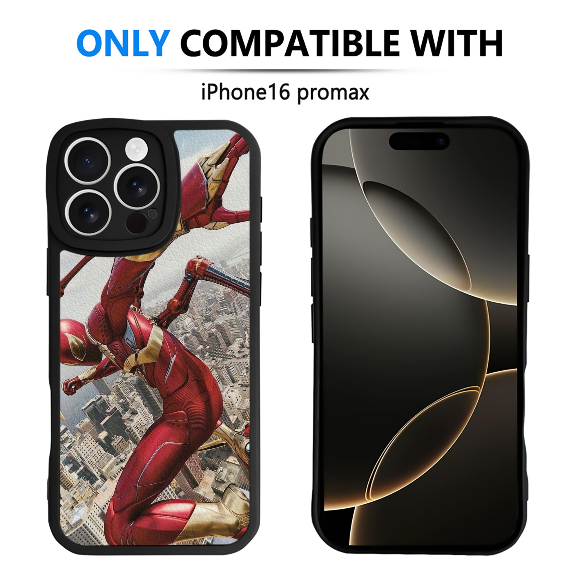 Spider Man スパイダーマン 【iPhone 16シリーズ対応】シリコンスマホケース（レザー調） 材質：シリコン